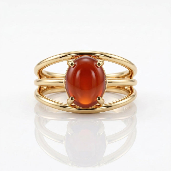 Bague en Aqeeq Rouge - Femme