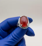 Red Aqeeq Ring - Unisex