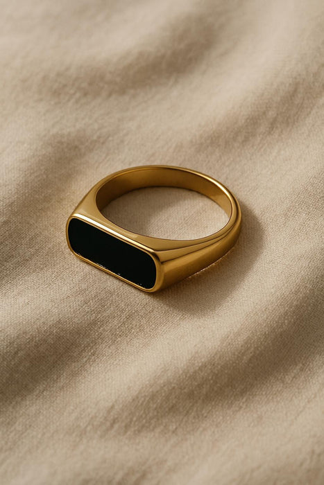 Bague en Aqeeq Noir - Unisexe