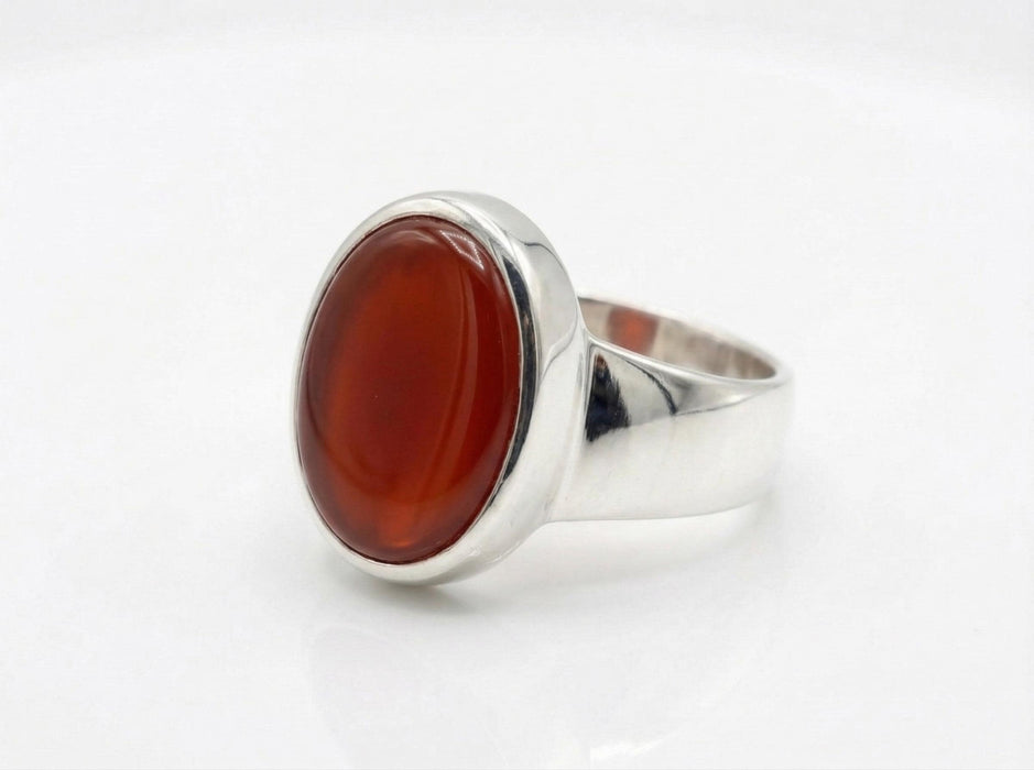 Bague en Aqeeq rouge - Homme