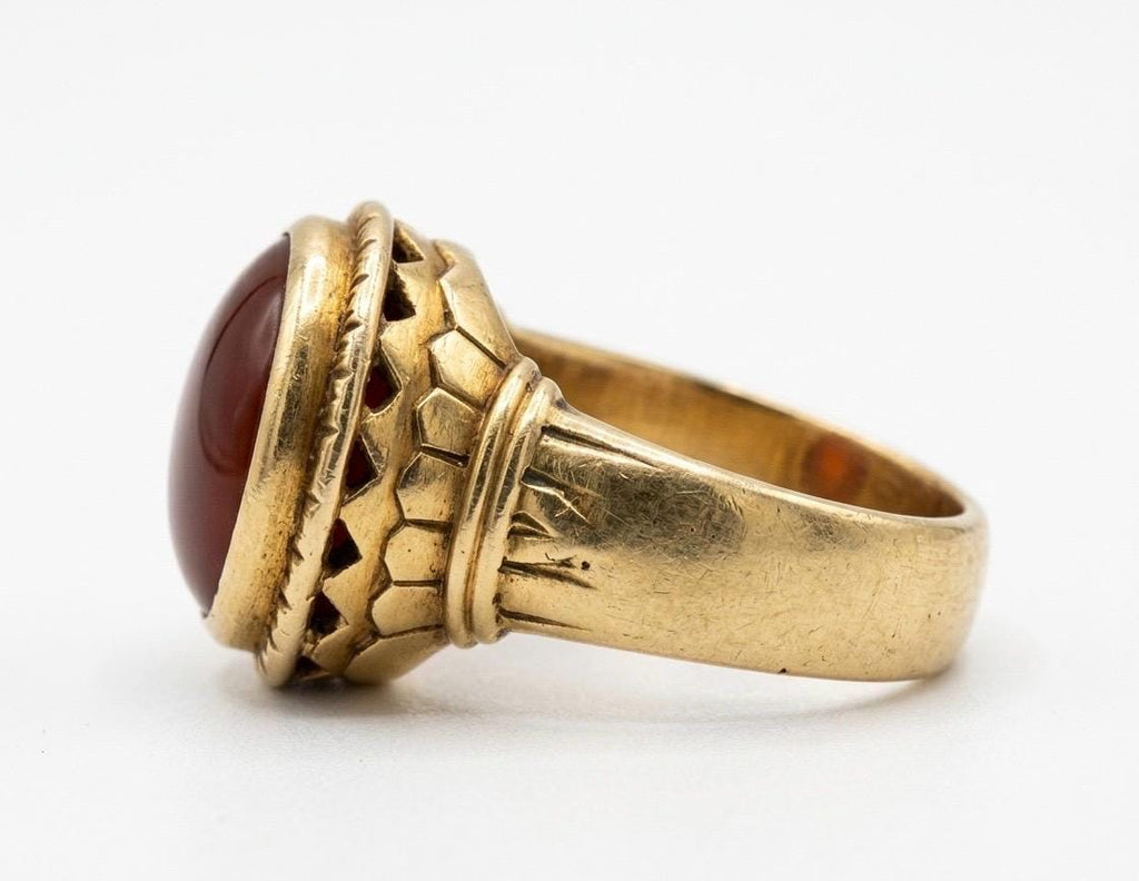 Red Aqeeq Ring - Unisex