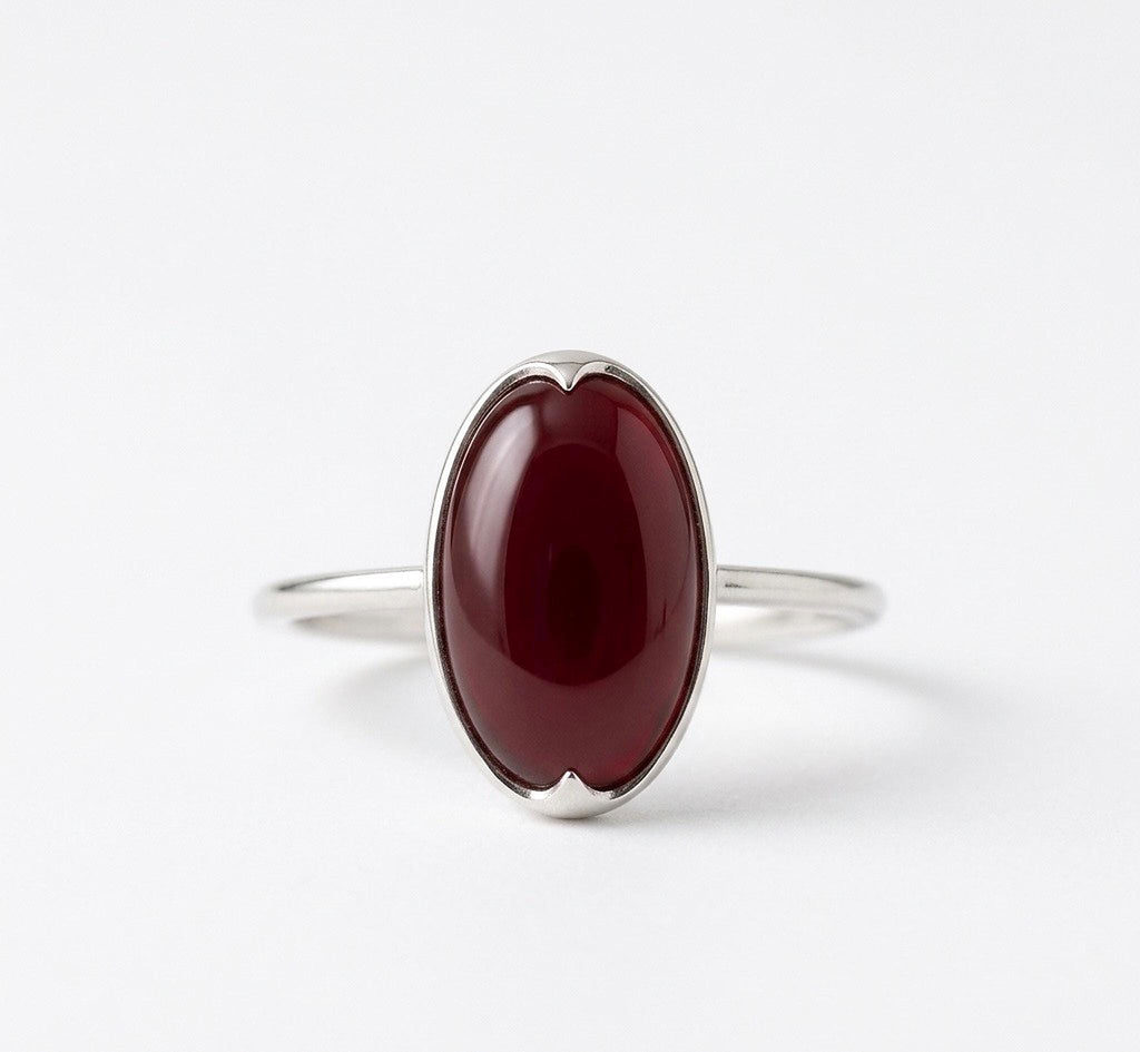 Red Aqeeq Ring - Women