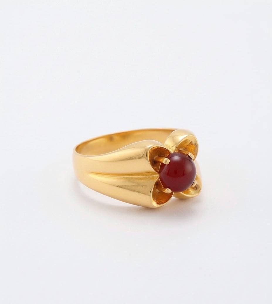 Red Aqeeq Ring - Women