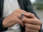 Black Aqeeq Ring - Men