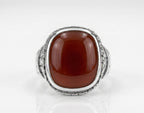 Red Aqeeq Ring - Unisex