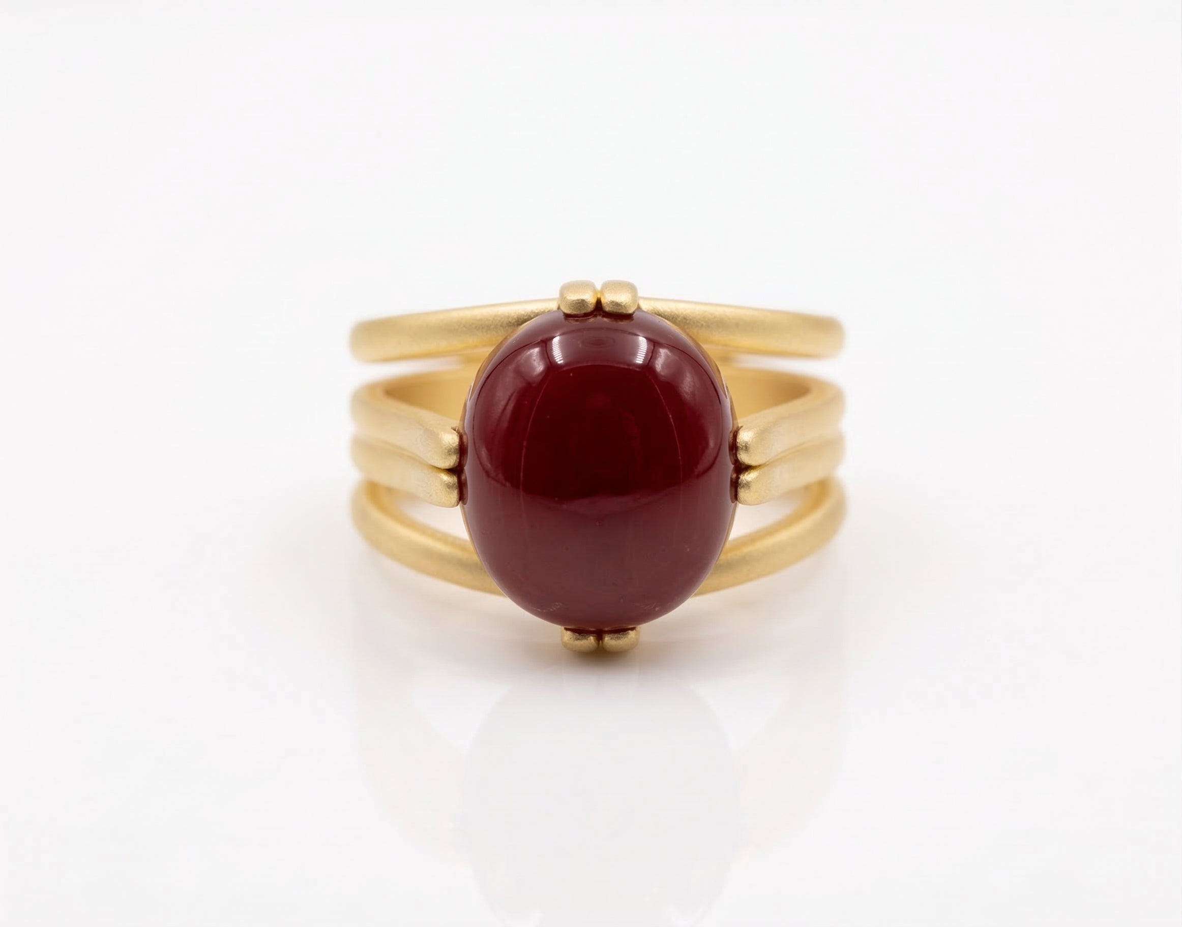 Red Aqeeq Ring - Women