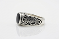 Black Aqeeq Ring - Men