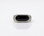 Black Aqeeq Ring - Men