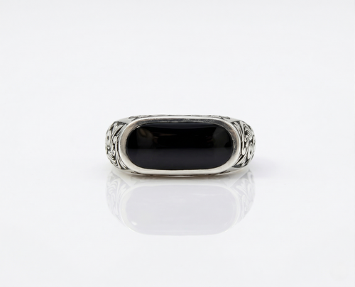 Black Aqeeq Ring - Men