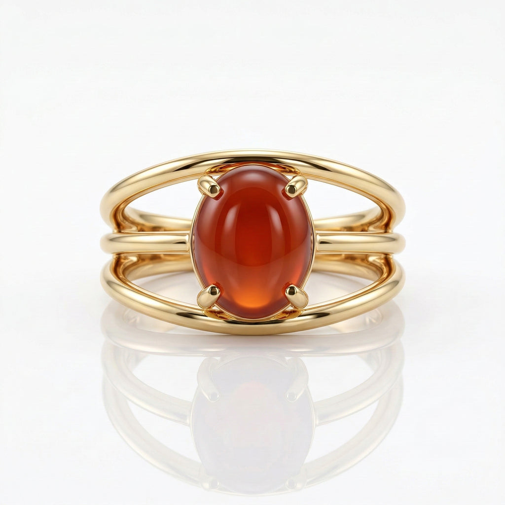 Red Aqeeq Ring - Women