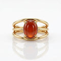Red Aqeeq Ring - Women