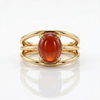 Red Aqeeq Ring - Women