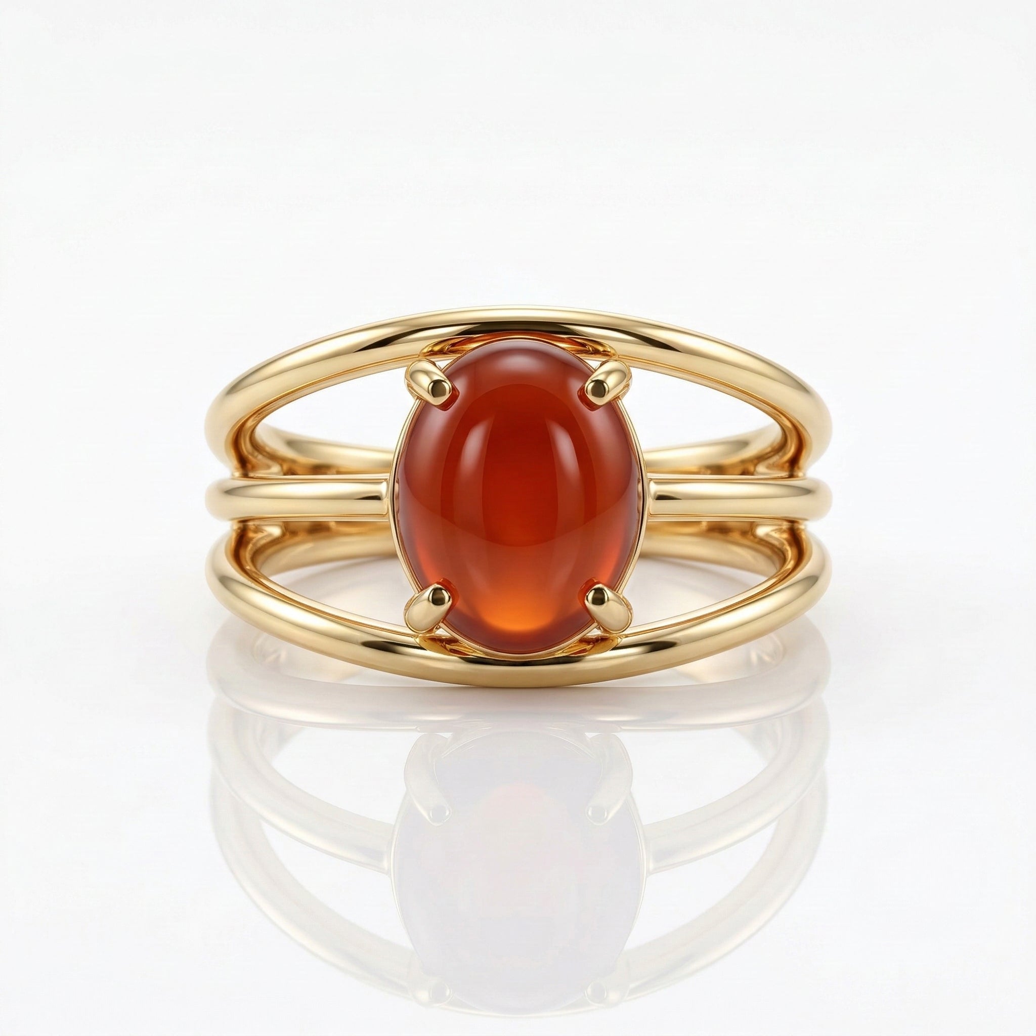 Red Aqeeq Ring - Women
