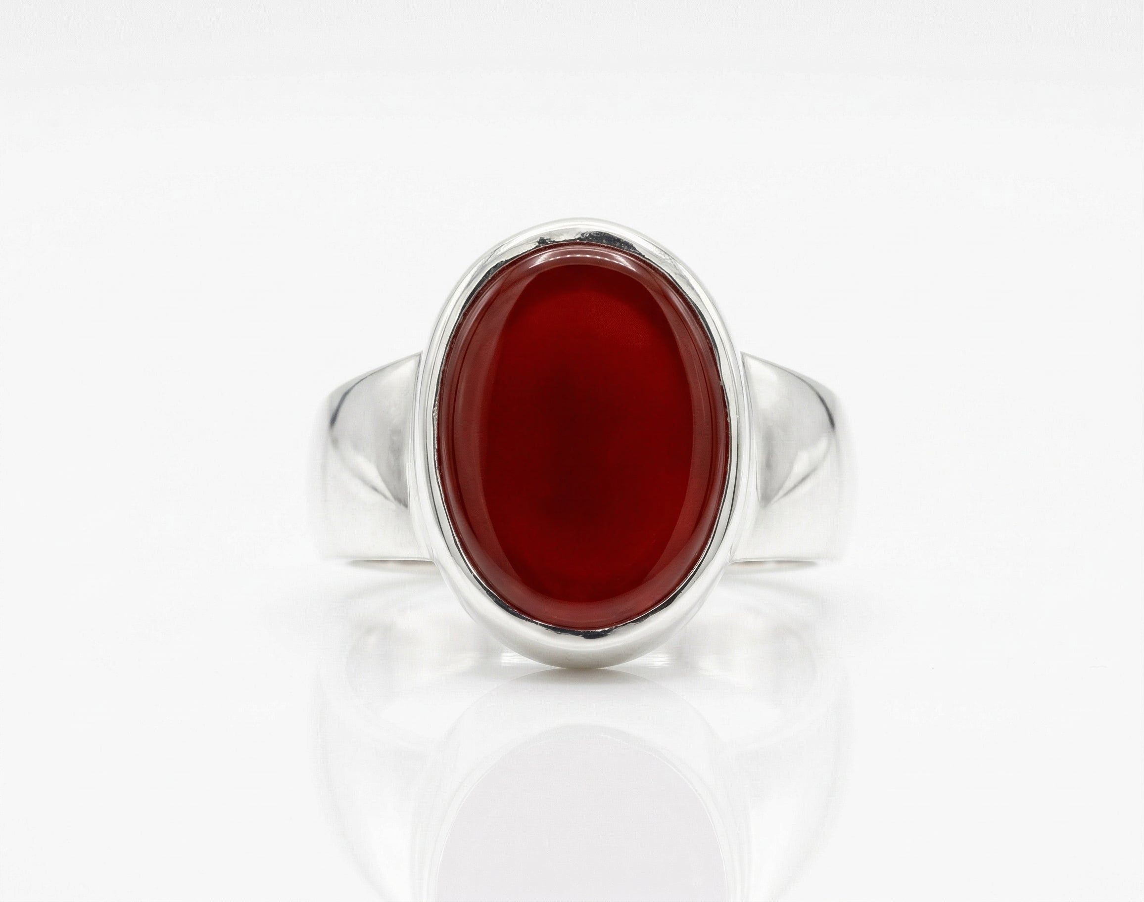 Red Aqeeq Ring - Men