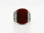 Red Aqeeq Ring - Men