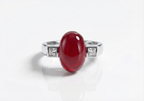 Red Aqeeq + Zircon Ring - Women