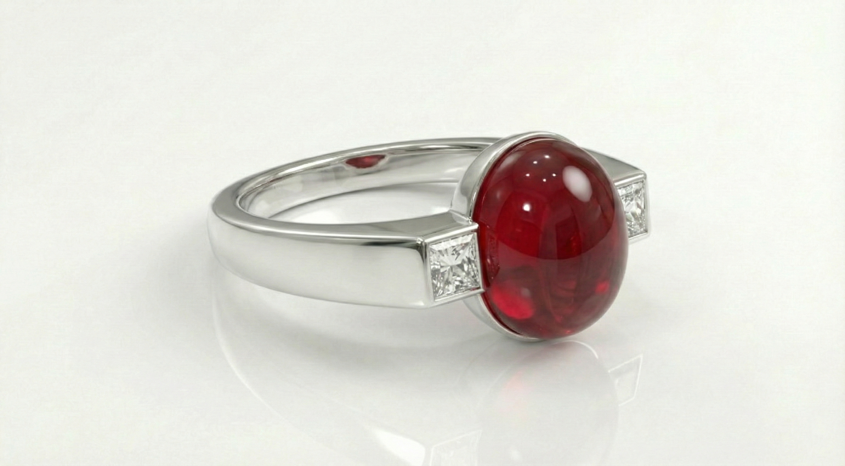 Red Aqeeq + Zircon Ring - Women