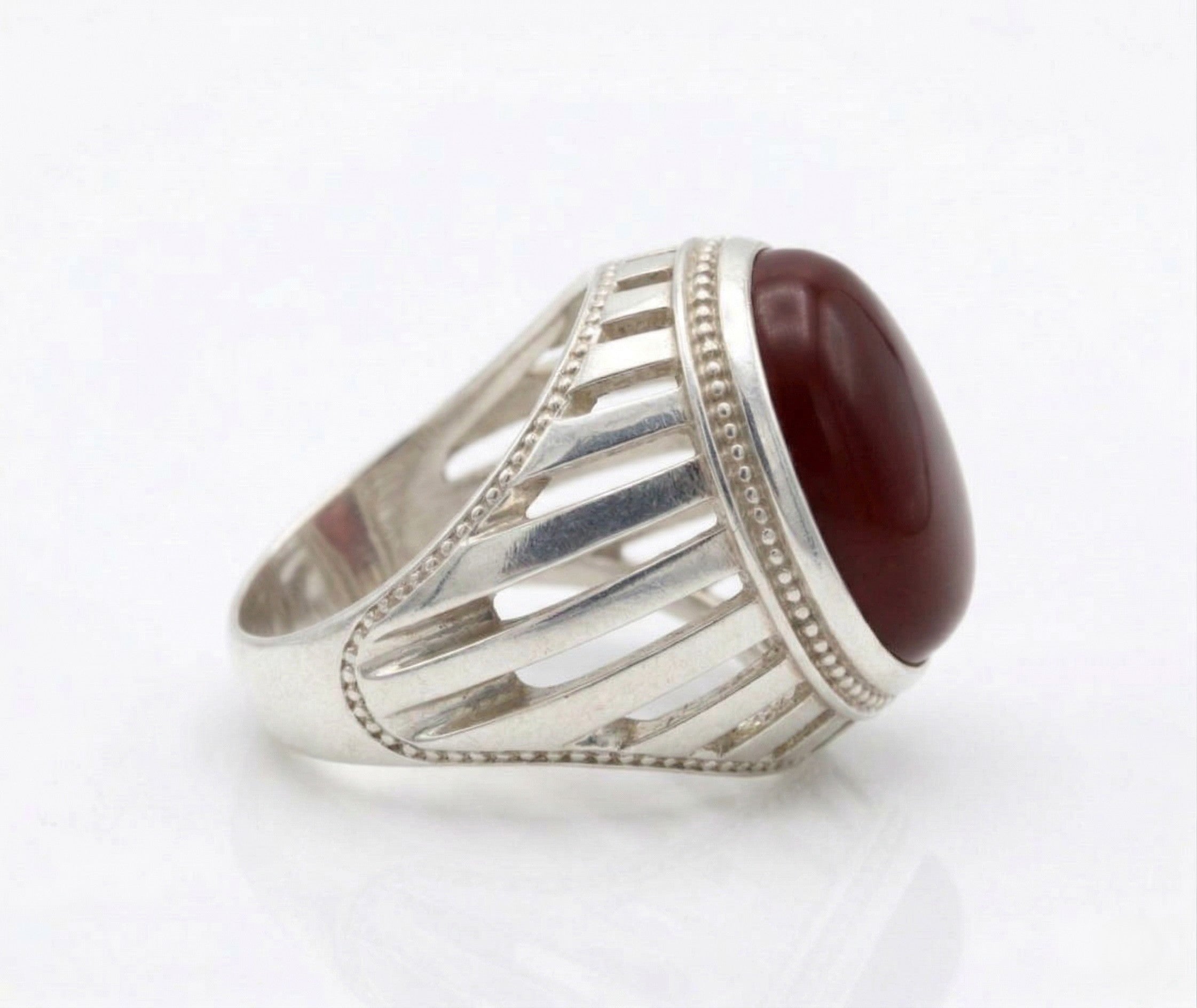 Brown Aqeeq Ring - Men