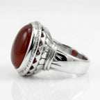 Red Aqeeq Ring - Unisex