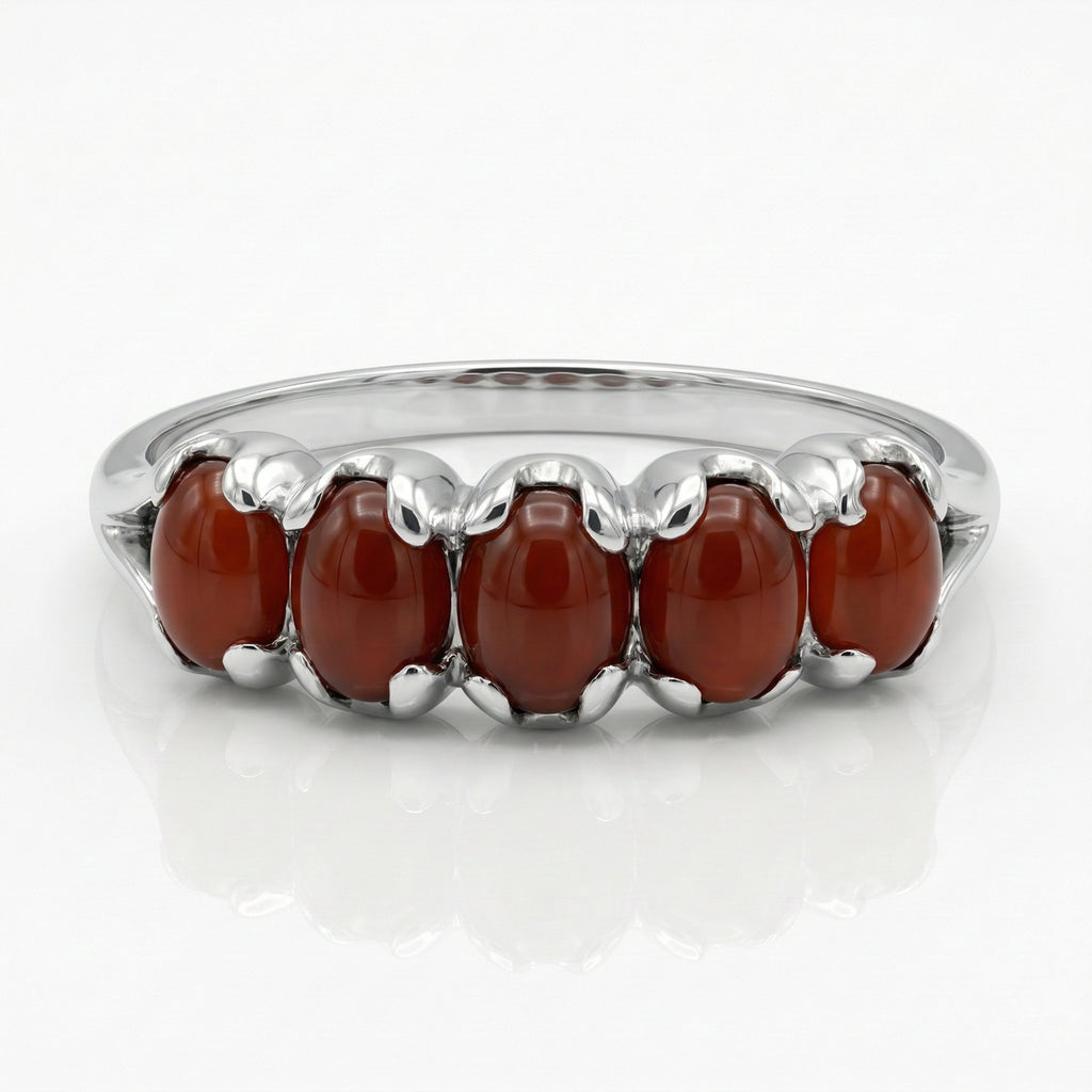 Red Aqeeq Ring - Women