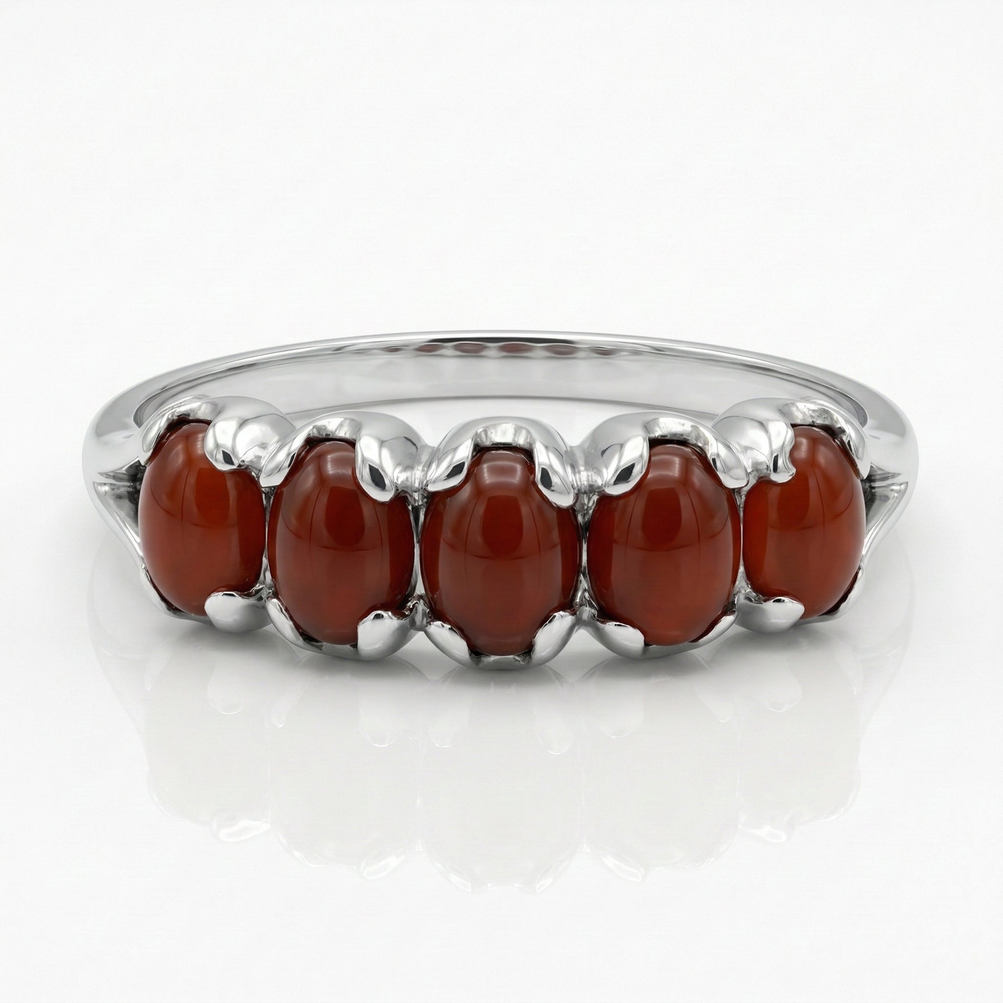 Red Aqeeq Ring - Women