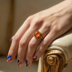Red Aqeeq Ring - Women