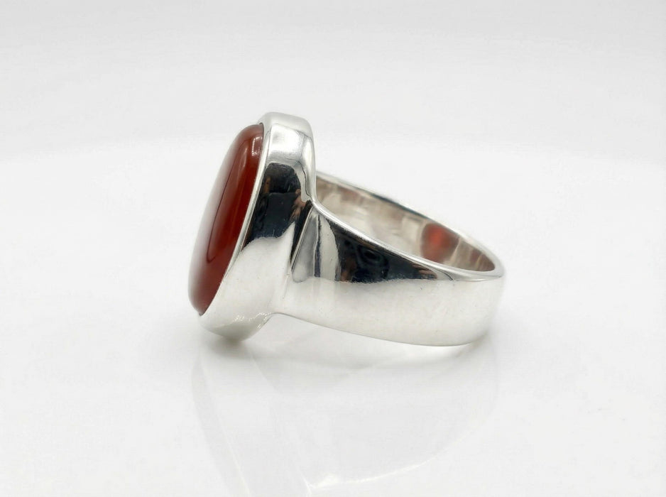 Bague en Aqeeq rouge - Homme