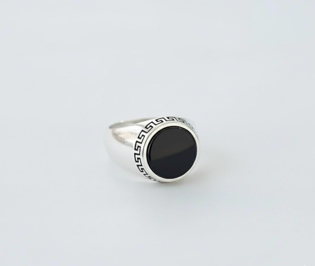 Black Aqeeq Ring - Unisex