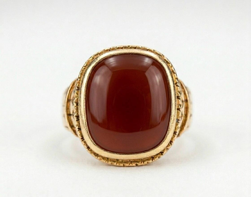 Red Aqeeq Ring - Unisex