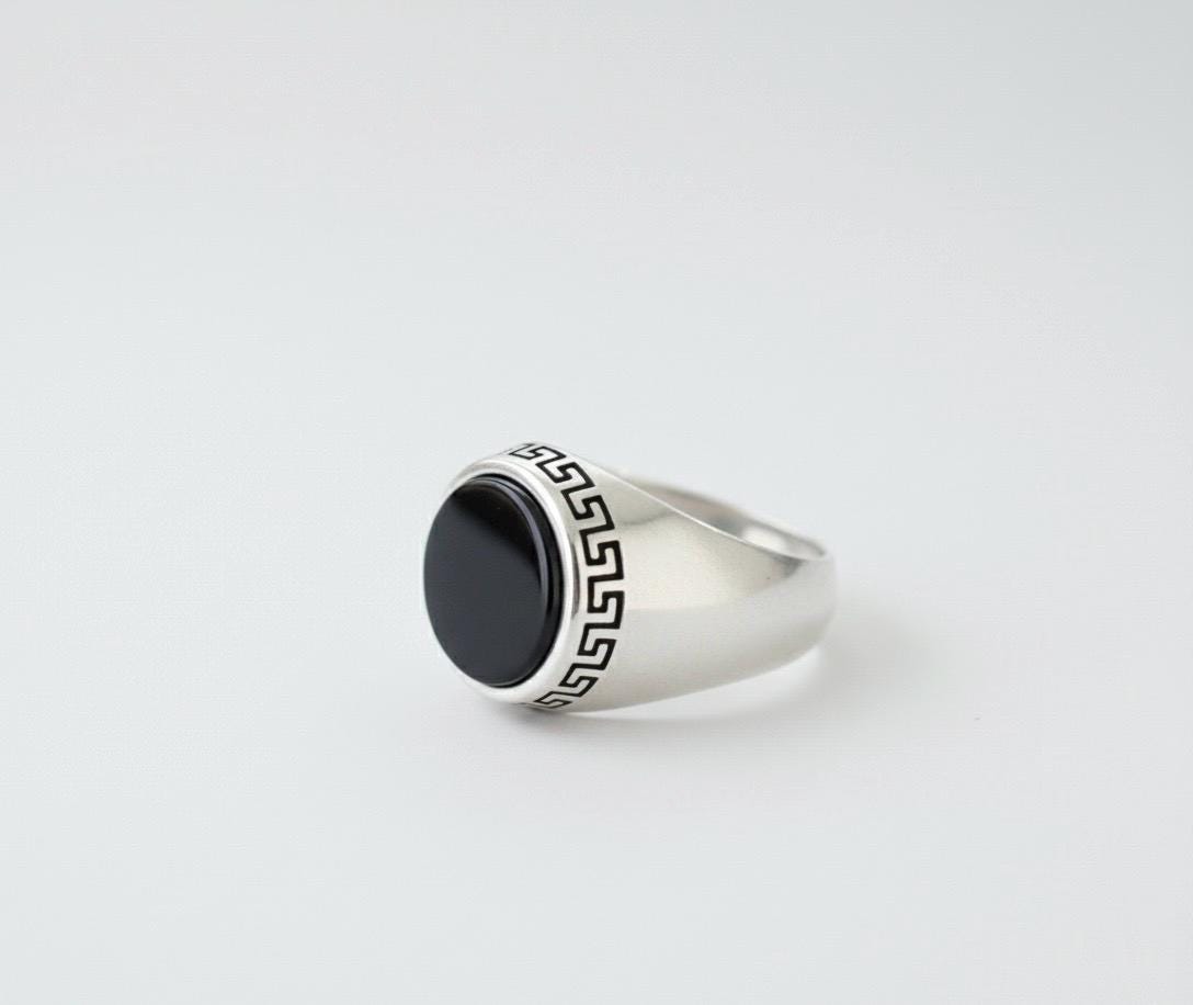 Black Aqeeq Ring - Unisex